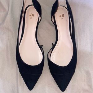 H&M pointed flats, size 8